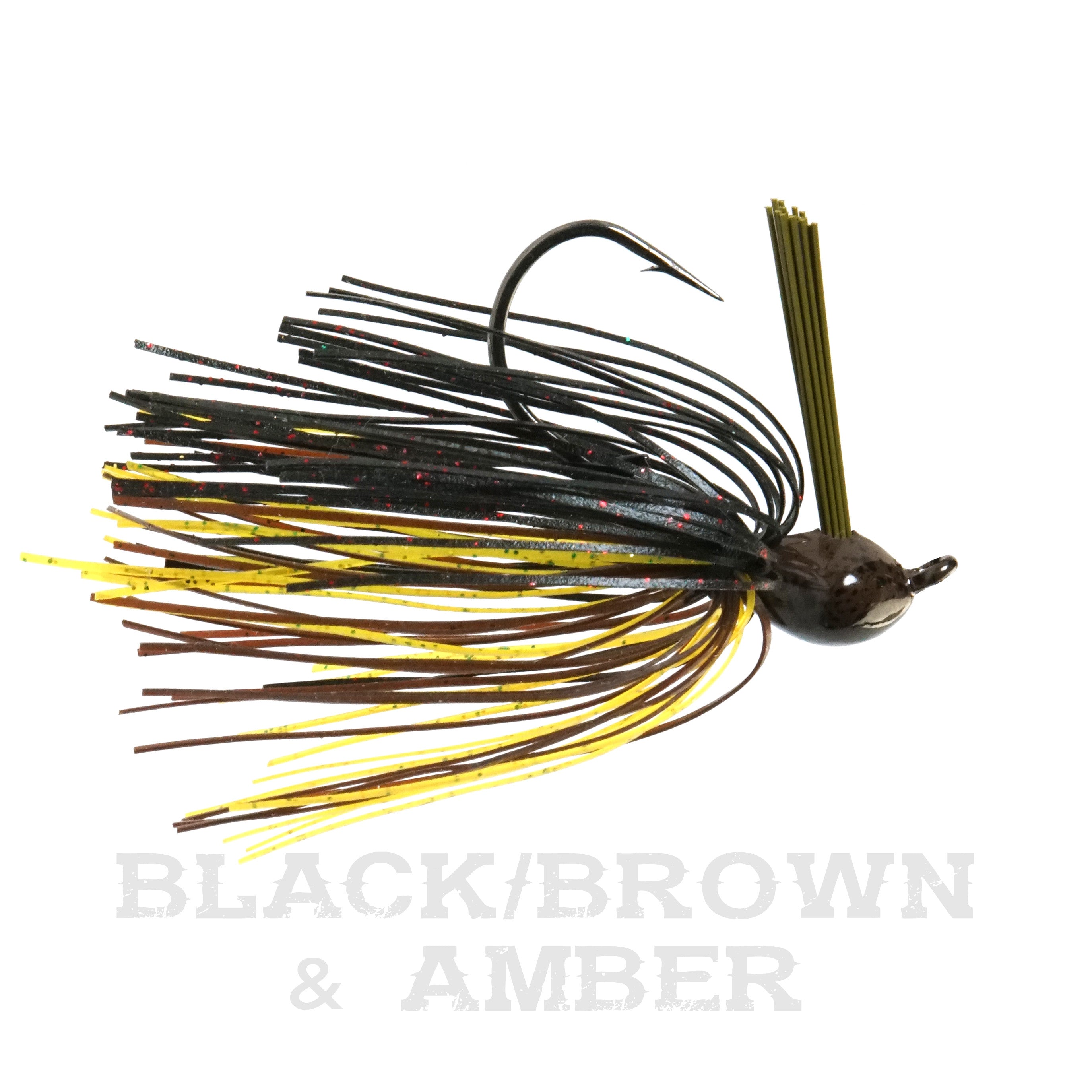 1/2 oz Black / Brown / Amber Spinner Baits